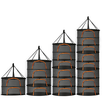 Factory Direct Sales Plant Drying Net Chinese Herbal Medicine Drying Net Melon and Fruit Insect-Proof Storage Drying Basket Foldableing Drying Rack