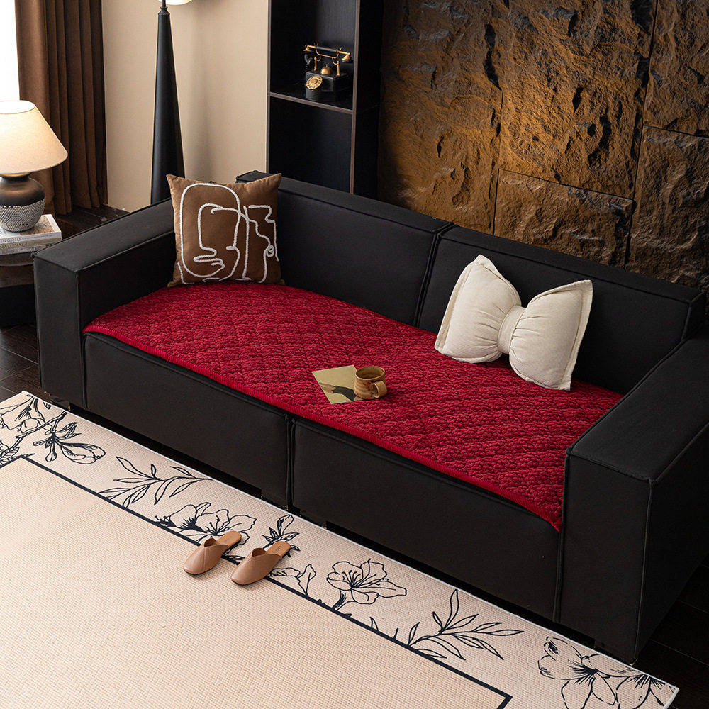 Corduroy Solid Color Thickened Non-Slip Popular Export Product Machine Washable Sofa Cushion Bay Window Cushion 2026 New Model Straight Row Seat Cushion