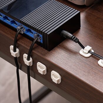 Japanese-style wire retainer wire routing open wire nail-free wall table storage buckle cable cord organizer