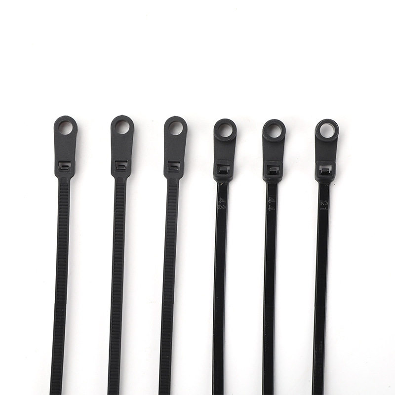 Fixed Head Series Fixed Head Nylon Cable Ties White Black Screw Hole Straps Cable Ties Bundled Locking High Resistance