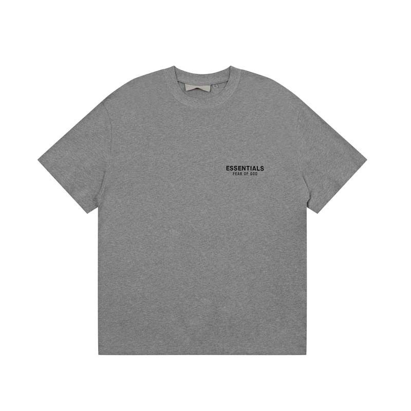 Correct version of FOG double line Essentials new SS22 new flocking small label high street short-sleeved T-shirt summer men