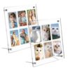Acrylic photo frame display stand small card polaroid 3 inch photo frame transparent Jiugongge photo frame customization