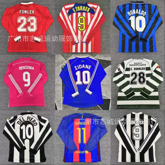 Classic Real Madrid Barcelona Arsenal Long Sleeve Jersey Sporting Lisbon No.28 Cristiano Ronaldo Football Jersey