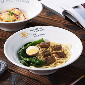 Beef Roodle Bowl Noodle Bowl Soup Bowl Household Bowl Ceramic Large Japanese Salah Bowl Bucket Bowl Can Process Logo