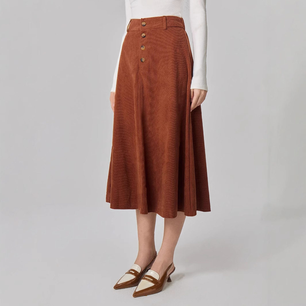 High Waisted Vintage Skirt Elegant Versatile Retro Style Perfect for Casual or Formal Occasions Wholesale Available