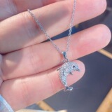 Маленький дельфин ожерелье женский простой темперамент ключичная цепочка легкая роскошная универсальная подвеска подарок на День Святого Валентина на Новый год