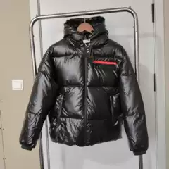2025 Autumn and Winter New Silicone Strip Zipper Red Label Letter Cotton Jacket for Men and Women Fashion Casual Versatile Hooded Coat Wholesale