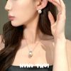 Austrian Court Princess Gemstone Australian White Pearl Necklace Tahiti Zhenduo Hemp Bead Zircon Earrings suit