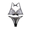New Mesh Embroidered Interior French Underwear Strap Bra suit Less Women Sexy Cute European and American 672AA