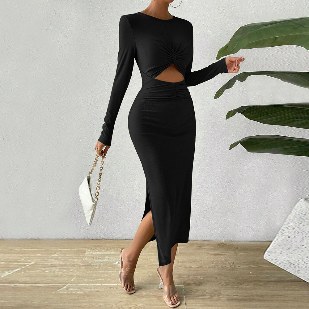 Sexy Hollow Out Split Bodycon Dress Spring Summer Collection Perfect for Parties Wholesale Available