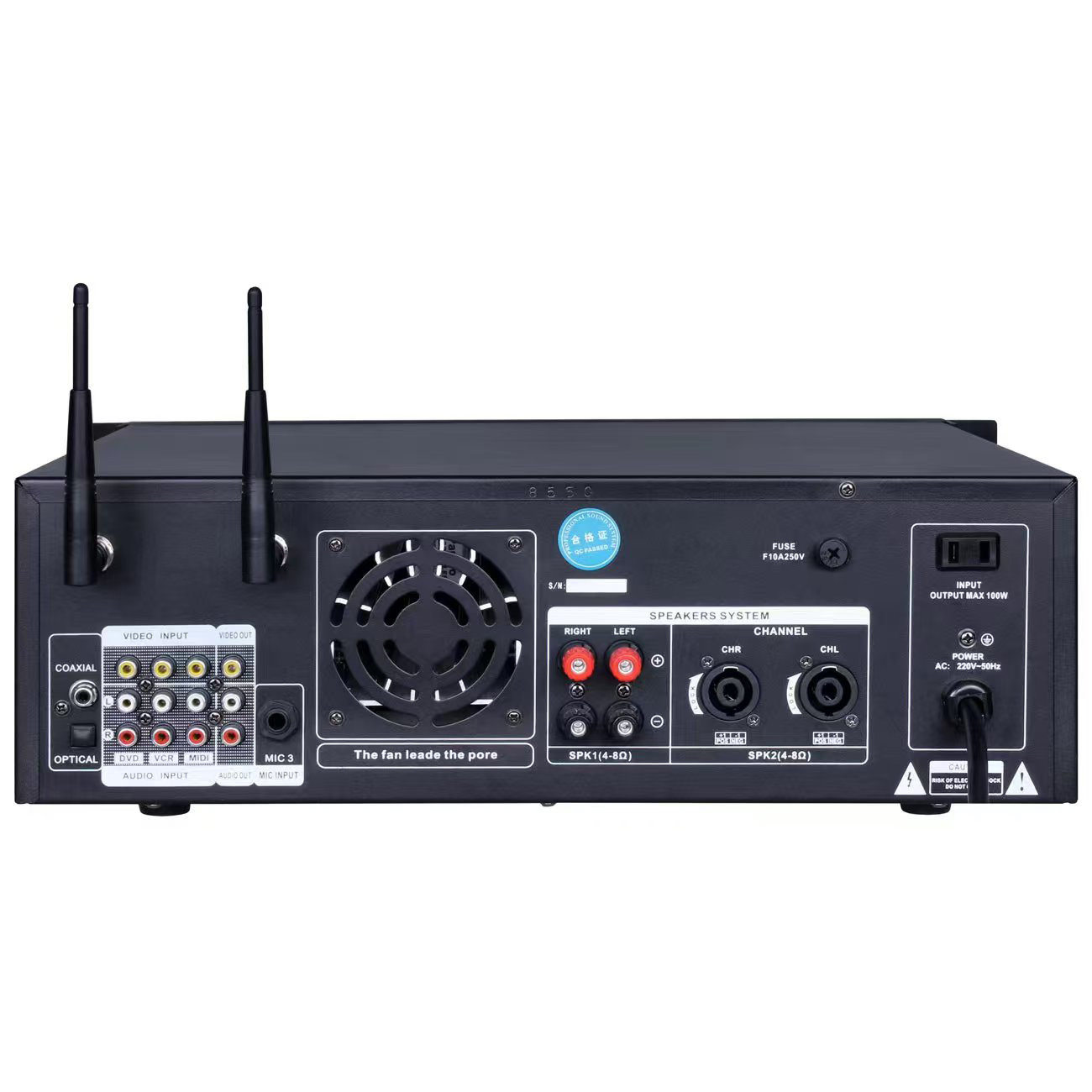 Dsp500H Three-In-One Integrated Power Amplifier High-Power Ktv Card Package Power Amplifier with Microphone Singing K Power Amplifier
