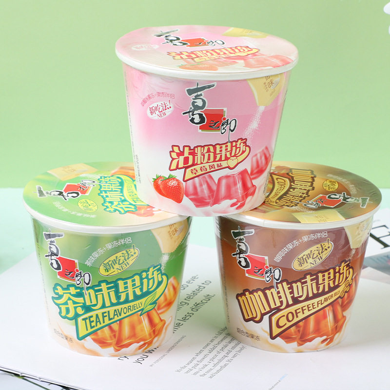 Xichilang Coffee Jelly Tea Jelly 117g Barrel Rock and Roll Sticky Powder Shake Frozen Children's Snack Jelly