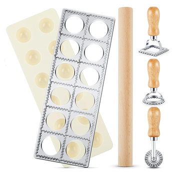 12-Hole Dumpling Mold Italian Dumpling Making Tool Aluminum Alloy Dumpling Mold Cross-Border 5-Piece Set Dumpling Mold
