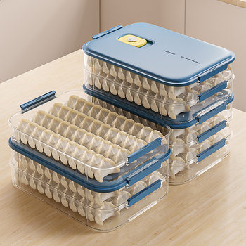Dumpling Storage Box for Refrigerator, Freezer Box for Home Use, Food-Grade Dumpling and Wonton Quick-Freezing Tray Organizer