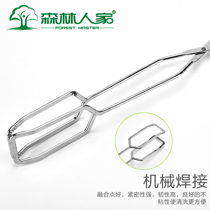 Forest Family BBQ clip stainless steel bread clip food clip multi-functional kitchen household food clip barbecue tool