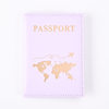 New Bronzing PU Leather World Map Passport Holder Cross-border Travel Passport Protective Cover Card Case