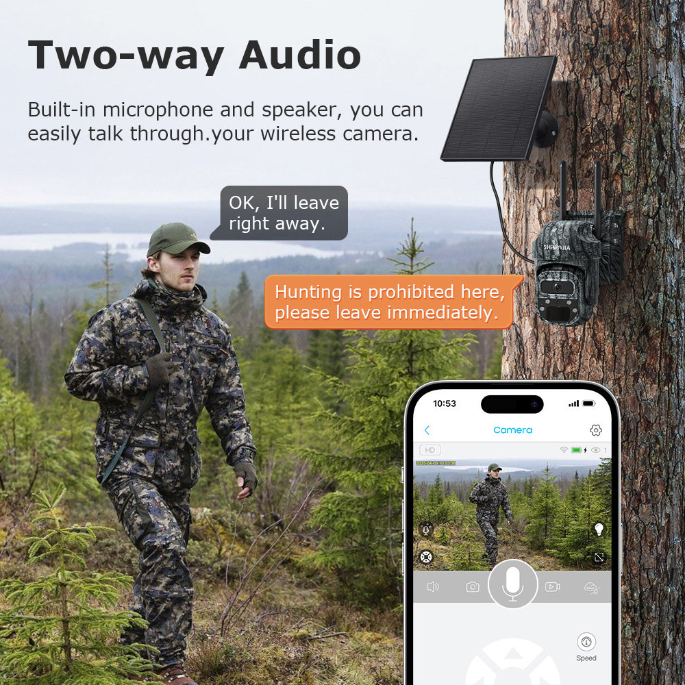 Cross-Border New Product 4g Solar Camera 3Mp High-Definition Outdoor Waterproof Wireless Wifi Camouflage Surveillance Camera