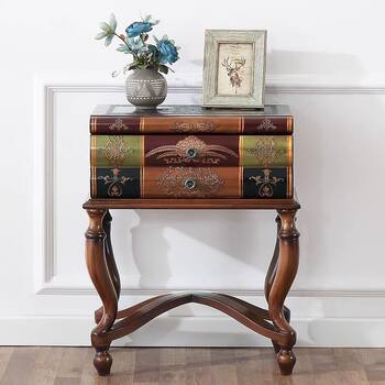 Sofa Side Table, Cabinet, Book Shape Corner Table, Telephone Table, Painted Bedside Table, Storage Bedroom, Retro Entrance Cabinet, American Style