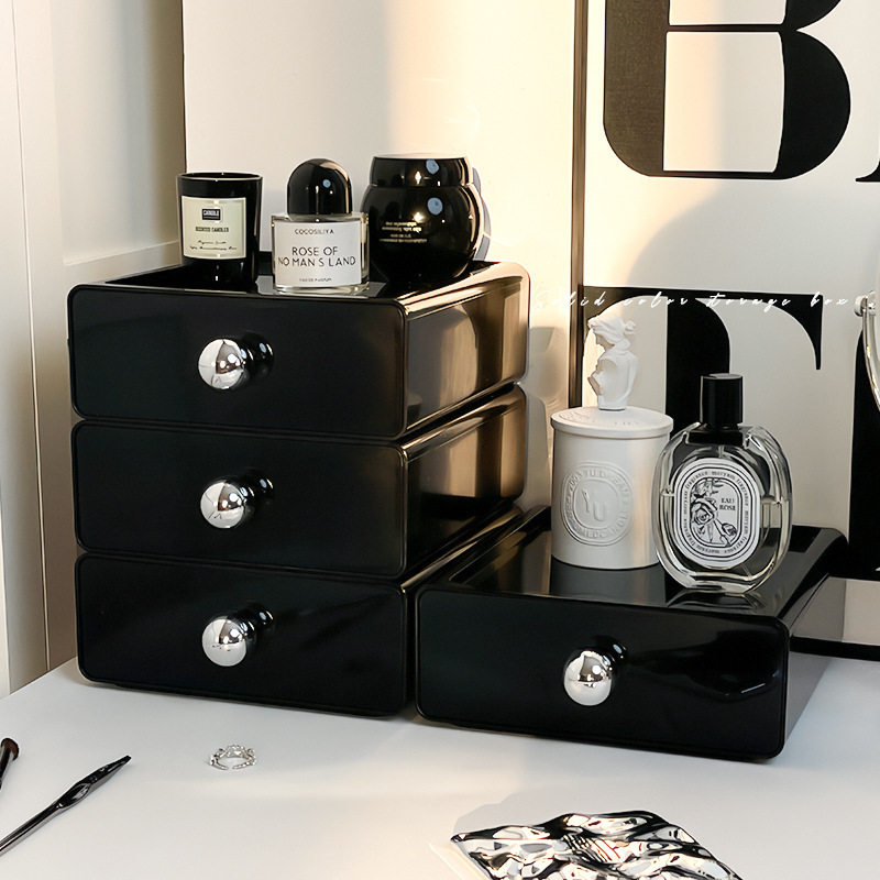 Ins Home Daily-use Drawer-type Desktop Cosmetic Storage Box Storage Box Office Desk Rack