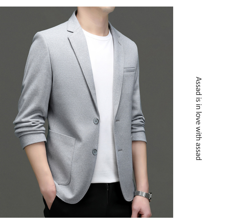 Áo vest nam dáng ôm phối len mỏng chống nhăn — Xám trung tính, Vàng ngỗng