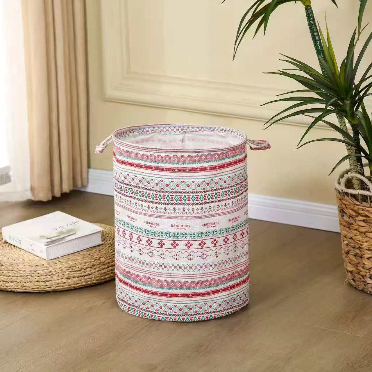 Dirty Clothes Basket, Clothes Storage Basket, Cotton and Linen Dirty Clothes Basket, Clothes Storage Basket, Waterproof Laundry Basket, Clothes Storage Bag