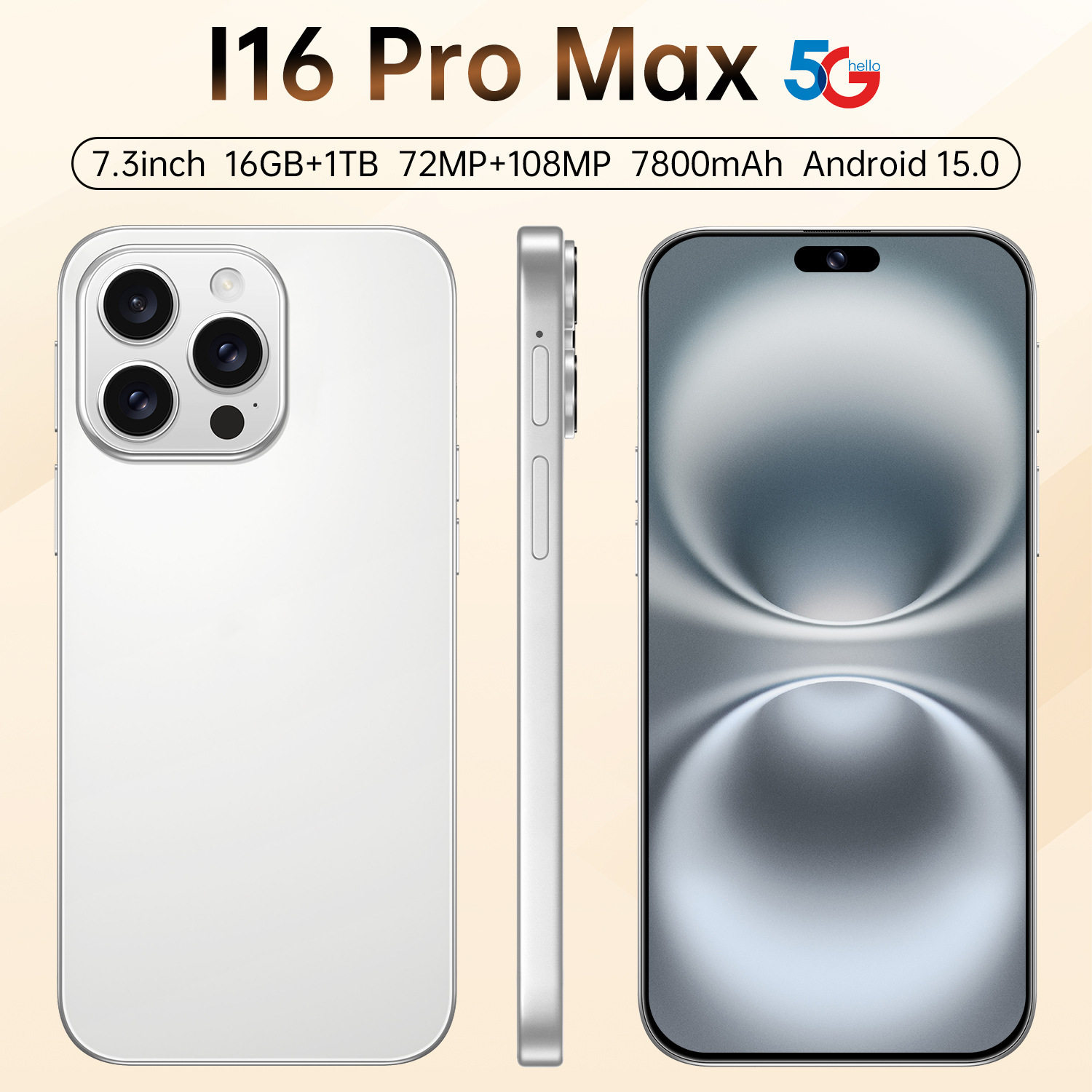 新款跨境专供i16 Pro Max智能5G手机超大屏16+1T海外版TK源头直销