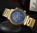 12. blue surface gold shell steel belt