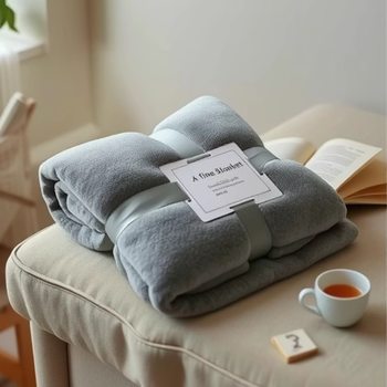 Foreign Trade Cross-Border Flannel Blanket Thickened Double-Sided Velvet Sofa Coral Velvet Edge Blanket Gift Blanket Home