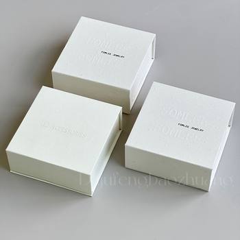 Little Red Book Explosive Jewelry Box embossed logo flip magnetic book necklace earrings ring jewelry gift box