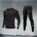 Sci-fi long sleeves + nine-point pants [empty hook set] thin style