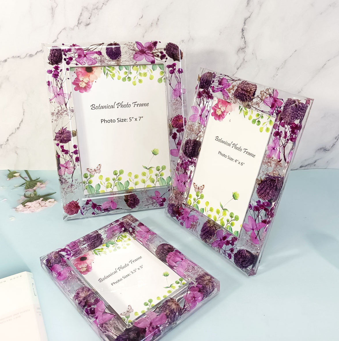 Spot Transparent Plexiglass Acrylic Photo Frame Creative Photo Studio Dried Flower Photo Frame Table Life Photo Frame