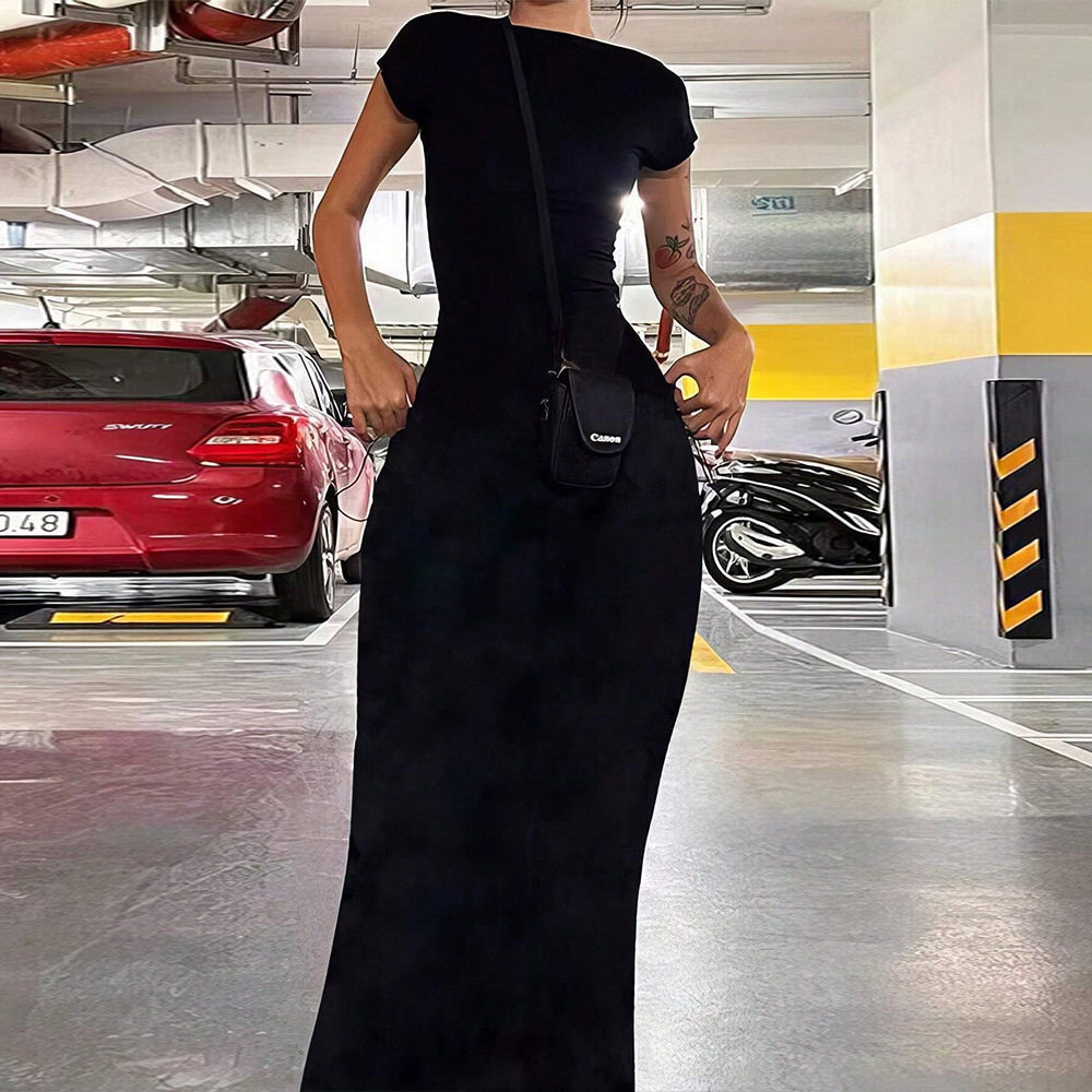 Sexy Backless Bodycon Maxi Dress Slim Fit Waist Cinching Party Wear Available in Multiple Colors Wholesale Options