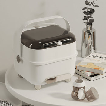 2025 New Product Household Baby Tableware Storage Bottle Organizer Pet Material Dustproof and Water-Draining Bottle Storage Box