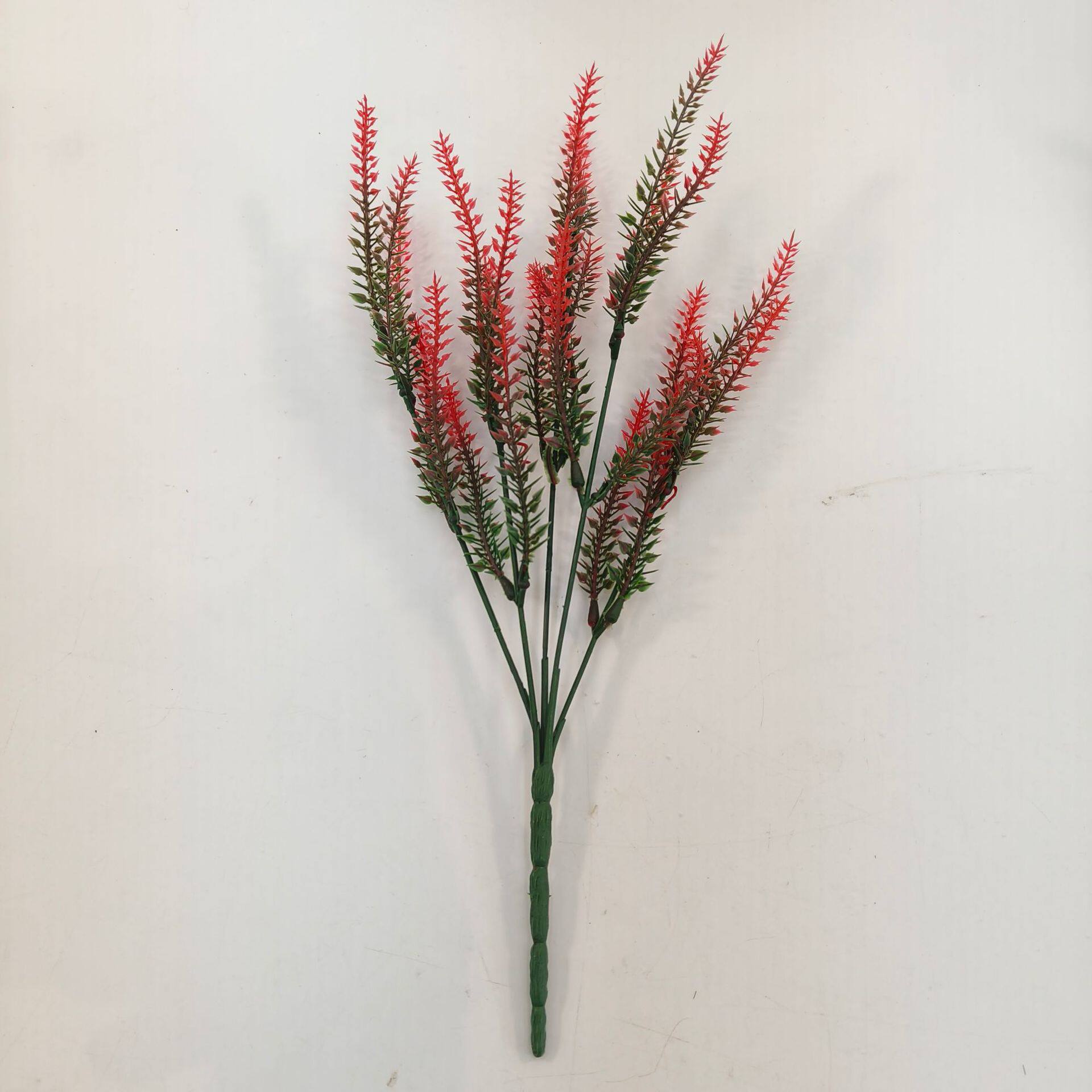 麦穗5叉植绒薰衣草仿真家居装饰植绒仿真植物人造花束仿真花批发