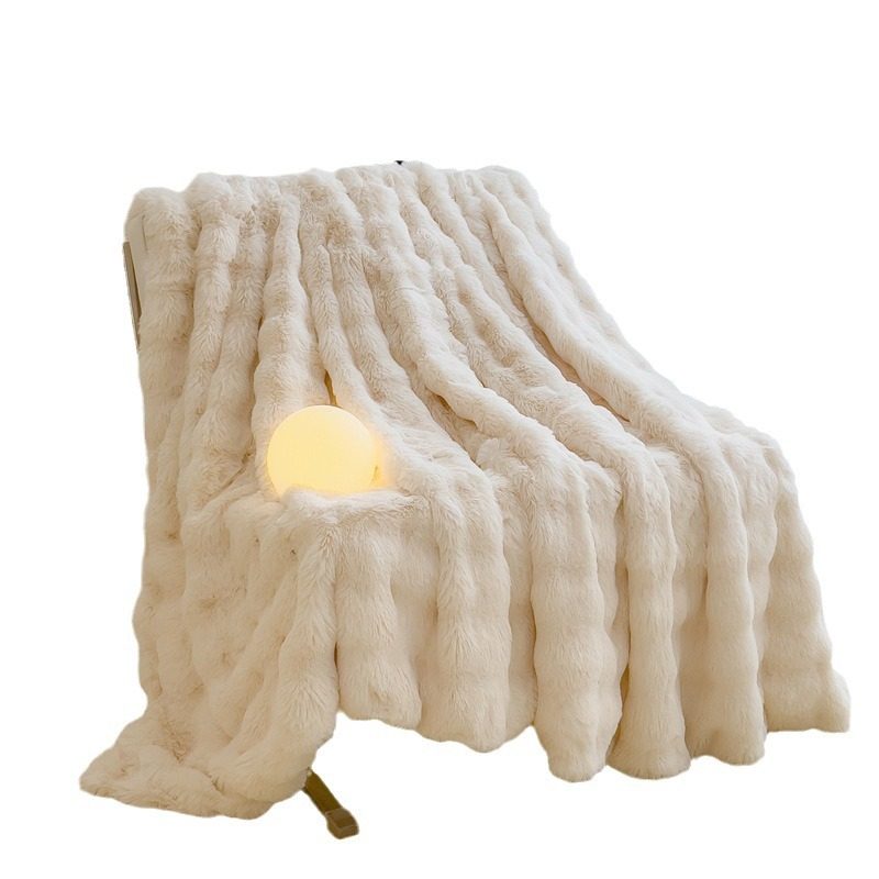 Advanced Rex Rabbit Velvet Blanket Quilt Winter Thickened Blanket Bed Sheet Coral Velvet Office Nap Sofa Blanket