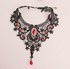 Gothic choker lace necklace women's necklace simple exaggerated black clavicle chain fake collar handmade jewelry