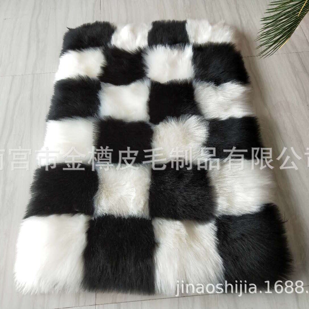 Source Factory Imitation Wool Carpet Fur Integrated Floor Mat Bay Window Decorative Blanket Imitation Sheepskin Light Luxury Style Floor Mat Carpet