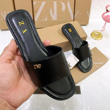 Za's Popular African Export Hot Spot Summer New Flats Slippers for Women Simple Metal Buckle Spot Wholesale
