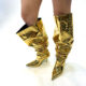 Autumn and Winter new over-the-knee thigh boots big tube pile boots cross-border high heel pointed Amazon AliExpress large size shoes