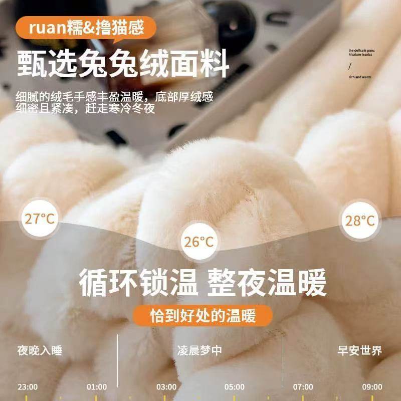 Cross-border Thickened Imitation Rabbit Fleece Blanket High Weight Flannel Warm Blanket Milk Fleece Blanket Nap Blanket Gift Blanket