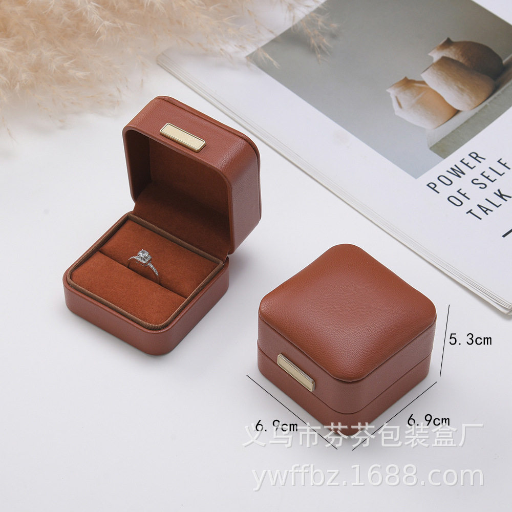 New high-grade PU ring box suit jewelry necklace box jewelry storage box gift box suit in stock wholesale