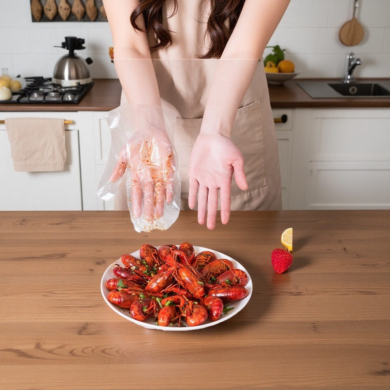 Genuine authorized crayon small new cute cartoon housework eat crayfish food grade disposable gloves 100