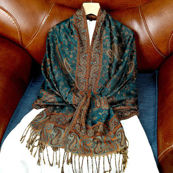 Luxury Brand Autumn Cashmere Shawl Women Wrap Warm Winter Scarf Design Printed Women Cashew Jacquard