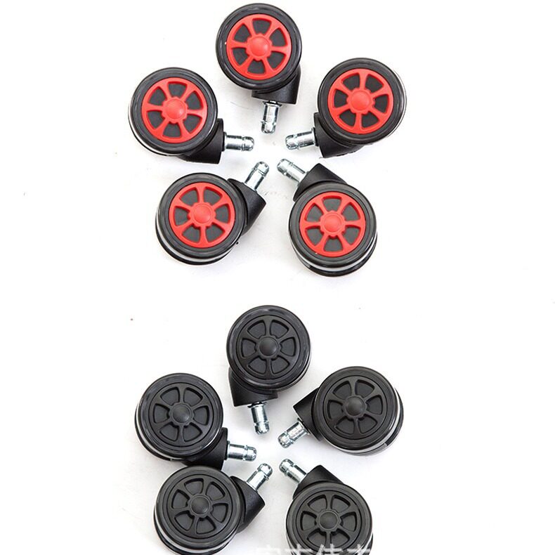 Factory direct multicolor 3 inch millet PU wheel swivel chair office chair pulley racing chair e-sports chair wheel furniture accessories