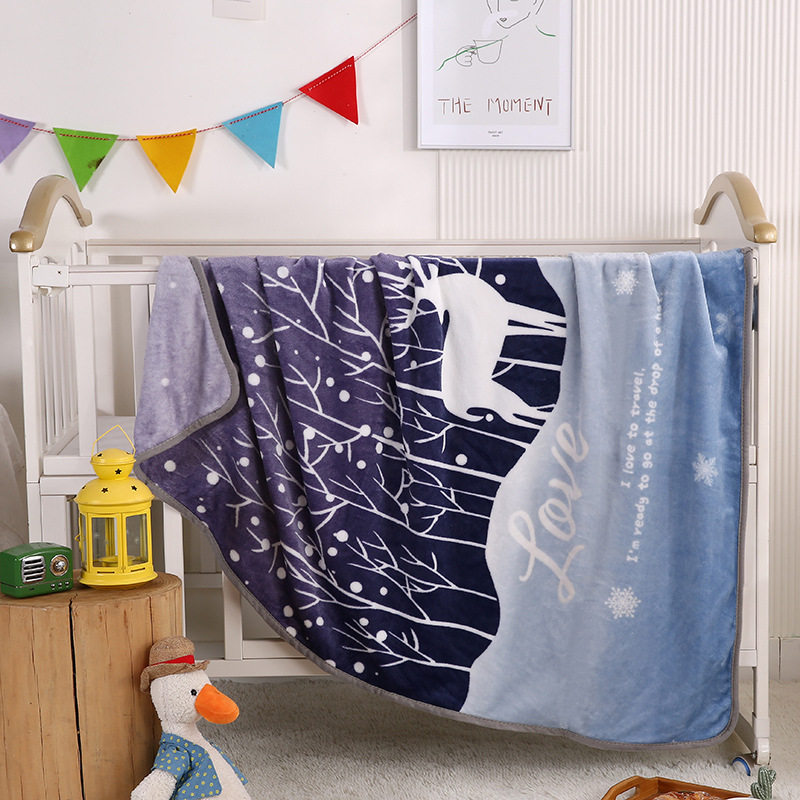 Children's Blanket Summer Thin Single Layer Cartoon Baby Coral Fleece Cover Blanket Baby Bed Sheet Kindergarten Nap Blanket Wholesale