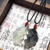 New Chinese Style Fish Dragon Gradient Color-changing Safe Antique Ink Pisces Pendant Necklace for Men and Women Couple