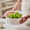 Double-Layer Vegetable Washing Basin Drain Basket Cute New Fruit Plate Home Living Room Coffee Table Fruit Basket Kitchen Washing Fruit Vegetable Basket