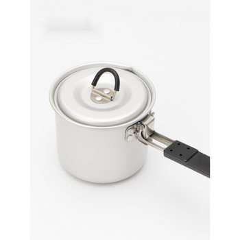 Small Milk Pot Outdoor Mountain Camping Portable Barbecue Boiling Water Tea Coffee Single Pot Self-Driving Folding Pot