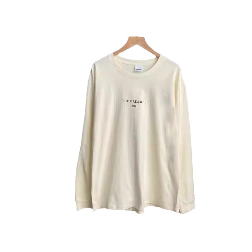 Casual Cotton T Shirt for Women American Letter Print Loose Fit Round Neck Everyday Wear Wholesale Available