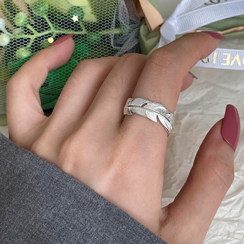 夏季复古重工925纯银戒指女小众轻奢高级感不掉色ins风百搭银饰品